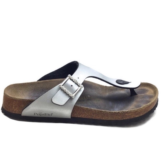 Birkenstock Shoes - Papillio Birkenstock Gizeh Rhinestone Buckle Birko-Flor Thong Sandals Size 9